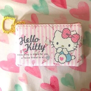 Hello kitty Coin Bag with Gold Zipper